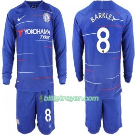 Billige Fotballdrakter Chelsea Ross Barkley 8 Barn Hjemmedraktsett 2018/19 Langermet